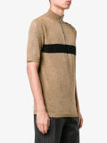 stripe zip top