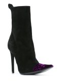 crushed velvet ankle boots