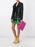 logo strap clutch