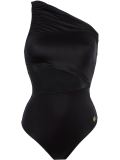 one shoulder drapped swimsuit