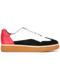 colour-blocked lace-up trainers