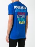 slogan V-neck T-shirt