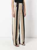 striped flared pants 
