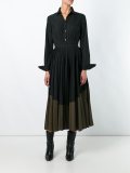 flared pleated shirt dress
