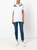embroidered shoulder T-shirt 