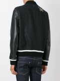 'Rockstud'蝴蝶刺绣飞行员夹克