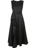 asymmetric pinstripe dress