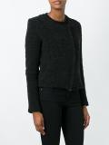 cropped collarless jacket