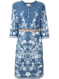 embroidered chambray dress