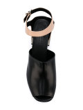contrast panel sandals