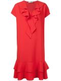 V-neck ruffled dress
