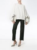 drawstring sleeve sweatshirt