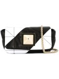 striped quilted cross body bag