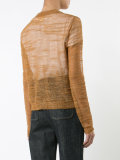 sheer knitted cardigan