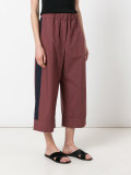 flared cropped trousers