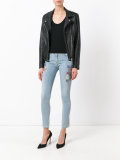 floral patch skinny jeans