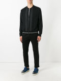 stripe detail bomber