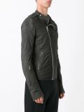 band collar biker jacket