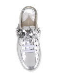 metallic sneaker mules