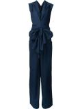 tied front sleeveless jumpsuit