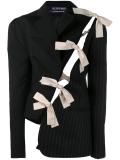 bow detail deconstructed blazer