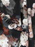 floral print asymmetric skirt