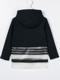 striped panel raincoat 