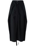 wrap front cropped trousers