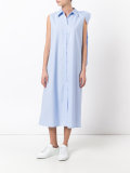 sleeveless midi shirt dress