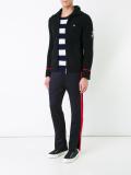ribbed detailing zipped cardigan