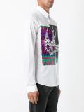 colour block swallow shirt