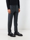 checked tapered trousers