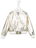 varnished metallic souvenir jacket