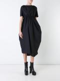 draped elasticated mid dress