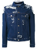 distressed denim jacket