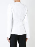 pleated sleeve blazer