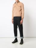 elbow patch denim-effect jacket