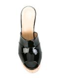 cork wedge mules