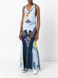 patchwork T-shirt maxi dress