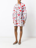 hearts print shift dress