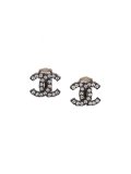 CC logo stud clip-on earrings