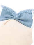Denim Bow Detail套头帽