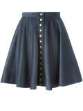 buttoned full mini skirt 