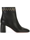 eyelet embellished ankle boots