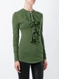 ruffled neckline top