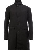 buttoned mid-length coat