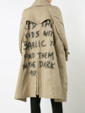 graffiti back open trench coat
