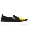 smiley patch slip-on sneakers