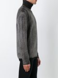 pile effect crew neck sweater