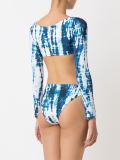 cut out long sleeve swimsuit